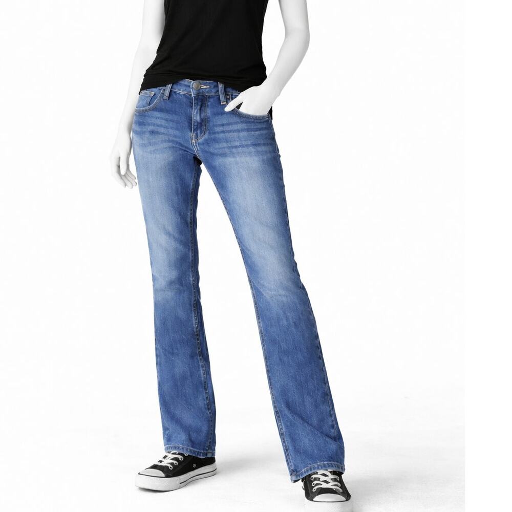 BKE Payton Womens 34x29 R Bootcut Jeans Medium Wash Stretch Low Rise festival
